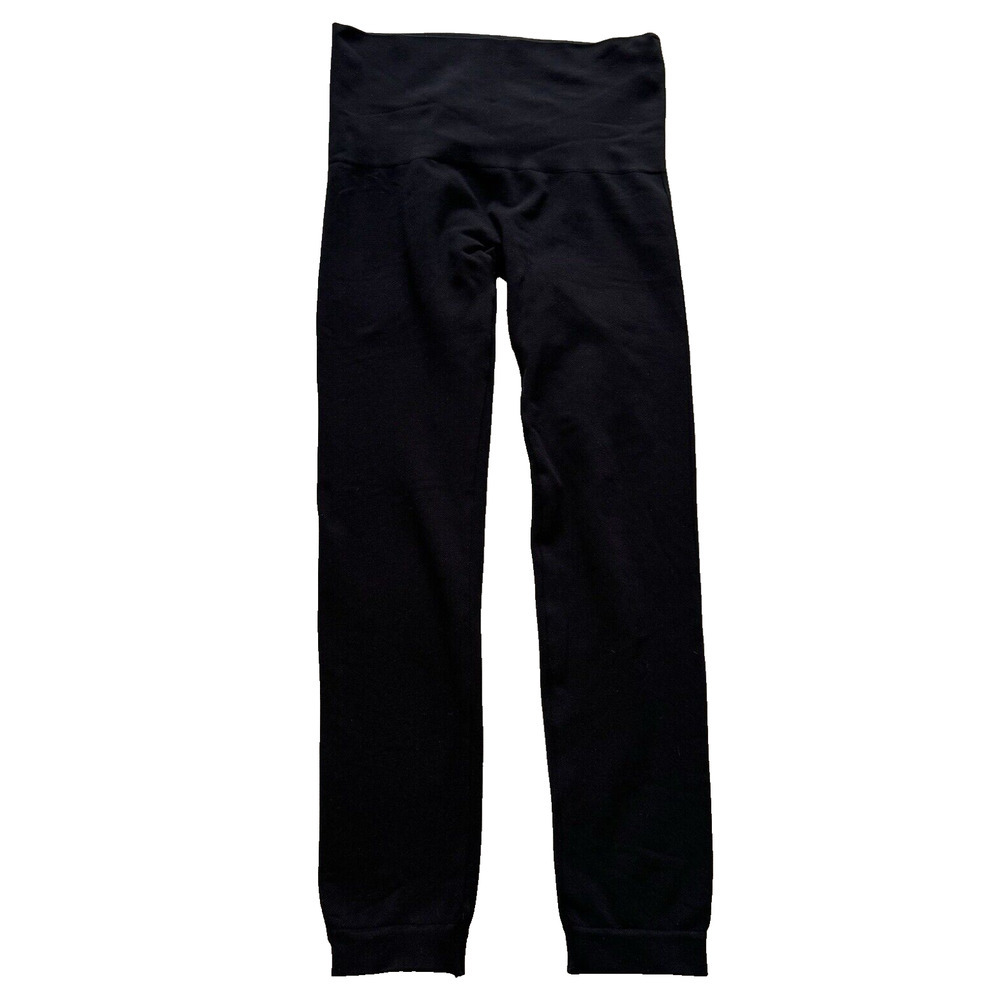 Spanx Look At Me Now Ecocare Leggings Women Sz M Very Black 20344R